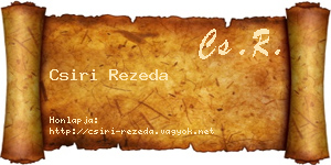 Csiri Rezeda névjegykártya